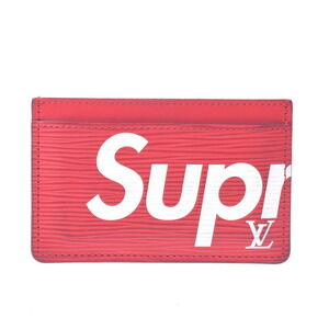 Louis Vuitton Epi Porte Carte Wallet Supreme Red White Card